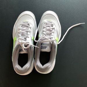 Grey & Green Nike Court Shoes